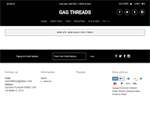 Tablet Screenshot of gagthreads.com